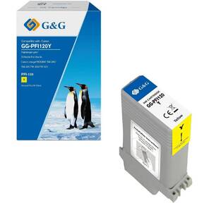 G&G toner-cartridge for Canon imagePROGRAF TM-200 / 205 / 300 / 305 / 250 / 255 / 350 / 355PFI-120Y 130ml With Chip гарантия 36 мес.