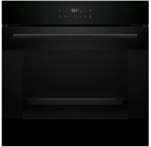 Serie 6,  духовой шкаф электрический,  60 см,  66 л,  черный, сенсорное управление,  8 режимов+AutoPilot 30 (30 автоматических программ),  LCD-дисплей,  галогенное освещение,  самоочистка EcoClean, Soft Open and Soft Close door, телескопические направляющие на 2 уровнях