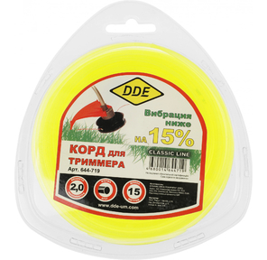 Леска для садовых триммеров DDE 644-719 d=2мм L=15м