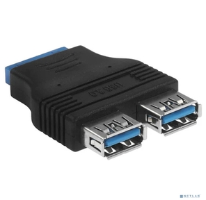 Espada Переходник с материнской платы Ei20U32,  20pin female на 2 порта USB 3.0 female  (Ei20U32)  (45366)
