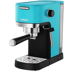 Кофеварка рожковая Kitfort КТ-7461 1350Вт бирюзовый / черный
