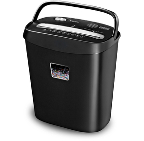 Шредер Cactus CS-SH-P4 черный  (секр.P-4) фрагменты 8лист. 15лтр. скрепки скобы пл.карты