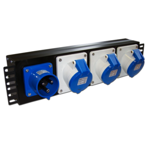 Блок розеток 19" однофазный,  1х3 IEC309,  32A 250V