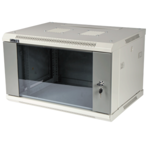 Шкаф коммутационный Lanmaster  (TWT-CBWPG-6U-6X4-GY) 6U 600x400мм пер.дв.стекл 60кг серый