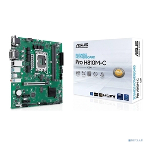 Материнская плата ASUS PRO H810M-C-CSM LGA1851 mATX 2xDDR5 PCIEx16 2xPCIEx1 2xM.2 USB-C DP HDMI DVI 2xVGA GLAN