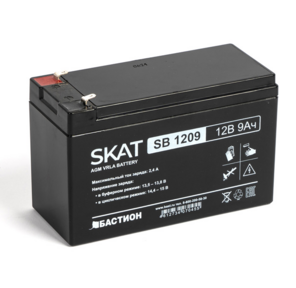  (2540) Бастион SKAT SB 1209 АКБ СК 12В / 9Ач / макс. ток заряд 2, 7А / F1 / Срок службы 6 лет / 1, 5 л.г