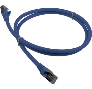 Патч-корд LANMASTER LSZH FTP кат.6A,  0.5 м,  синий