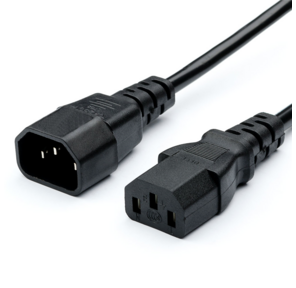 Кабель питания GoPower C14  (m)-C13  (f) 1.8м ПВХ удлинитель черный  (1 / 10 / 100)