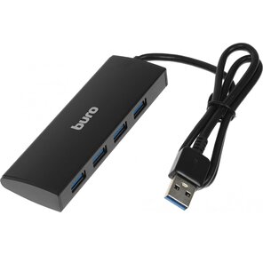 Разветвитель USB 3.0 Buro BU-HUB4-0.5-U3.0 4порт. черный