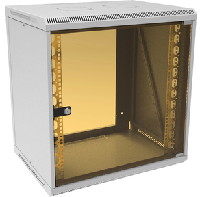 Шкаф коммутационный Suprlan  (05-1203) настенный 12U 600x450мм пер.дв.стекл направл.под закл.гайки 70кг RAL 7035 385мм 21.94кг 620мм
