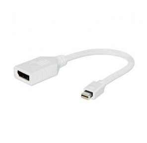 Переходник Cablexpert Переходник miniDisplayPort - DisplayPort,  Cablexpert A-mDPM-DPF-001-W,  20M / 20F,  длина 16см,  белый,  пакет {100}
