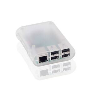 Корпус ACD Transparent RA076 ABS Plastic Injection Molding case with Stripe for Raspberry Pi 3 B  (прозрачный,  овальный на винтах) (RASP1795)