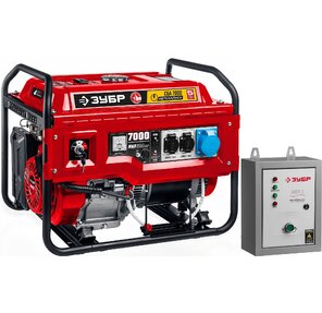 ЗУБР Бензиновый генератор с автозапуском  7000 Вт  [СБА-7000]