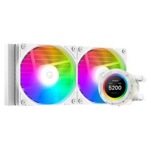 Жидкостная система охлаждения ID-Cooling SL240 XE WHITE  / LCD SCREEN  / 300W  / all Intel  / all AMD