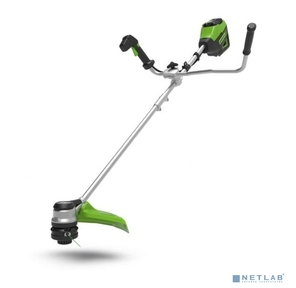 Триммер аккумуляторный  GreenWorks GD60BCBk4,  60V,  40 см,  бесщеточный с велосипедной ручкой,  с 1хАКБ 4Ач и ЗУ  (2108407UB)