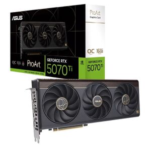 Видеокарта Asus PCI-E 5.0 PROART-RTX5070TI-O16G NVIDIA GeForce RTX 5070TI 16Gb 256bit GDDR7 2588 / 28000 HDMIx1 DPx3 HDCP Ret