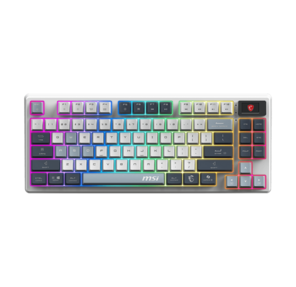 Клавиатура беспроводная Keyboard MSI FORGE GK600 TKL,  Wireless,  Mechanical Linear Switches,  RGB LED,  4000mA / h,  Sky