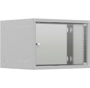Шкаф коммутационный NTSS LIME  (NTSS-WL6U5535GS) настенный 6U 550x350мм пер.дв.стекл несъемн.бок.пан. 30кг серый 8.3кг 110град. IP20