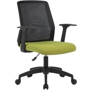 Кресло Cactus CS-MC222-BKGN черный сиденье салатовый сетка / ткань низк.спин. крестов. пластик пластик черный