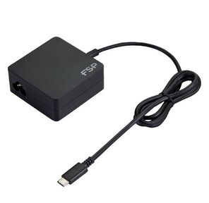 Адаптер питания FSP NB C 65W  (FSP065-A1BR3) AC-DC 65W Adapter,  Вход C6  (для ноутбучного кабеля),  Кабель 1000мм,  Выход USB Type-C,  5V / 9V / 12V / 15V / 20V автовыбор. RETAIL