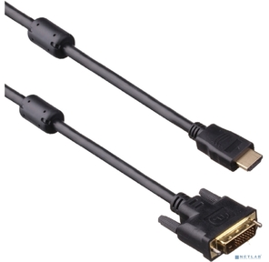 Кабель HDMI-DVI ExeGate EX-CC-HDMIM-DVIM-1.8  (19M / 25M,  dual link,  2 фильтра,  1, 8м,  позолоченные контакты)