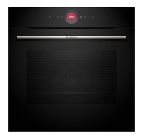 Встраиваемый духовой шкаф с 14 режимами нагрева, контроль температуры от 30 °C до 300 °C, объем 71 л, Eco Clean Direct, TFT сенсорный дисплей, дверь с SoftClose и SoftOpen,  Bosch Assist, система очистки пиролитическая, черный цвет