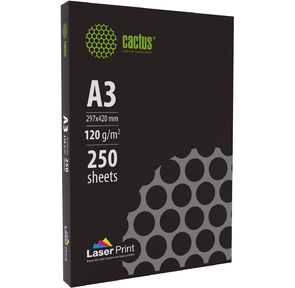 Бумага Cactus CS-LPA3120250 A3 / 120г / м2 / 250л. / белый CIE170% для лазерной печати