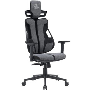 Кресло Cactus CS-CHR-DUO-GYBK серый / черный с подголов. крестов. сталь