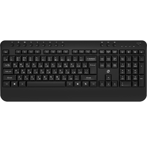 Клавиатура Оклик K257W черный USB беспроводная Multimedia  (подставка для запястий)  (2070286)