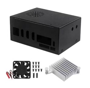 Корпус Orange pi 5 plus metal case + heatsink +fan,  Type 1