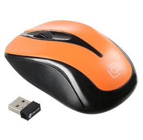Мышь Oklick 675MW черный / оранжевый оптическая  (800dpi) беспроводная USB  (2but)
