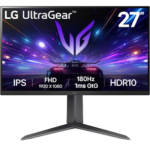 Монитор LG 27" UltraGear 27GS65F-B черный IPS LED 16:9 HDMI матовая HAS 400cd 178гр / 178гр 1920x1080 180Hz FreeSync DP FHD 7.2кг