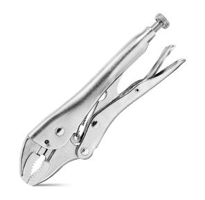 Зажимные клещи с изогнутыми губками Deli DL109107Z  180мм,  рабочий ход 50мм,  регулировочный винт