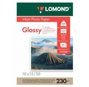 Бумага для фото-печати Lomond 0102035  (10x15см,  230г / кв.м,  50л.,  глянц.)