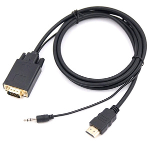 Кабель-переходник аудио-видео Premier 5-983AU HDMI  (m) / VGA  (m) 1.8м. черный  (5-983AU 1.8)