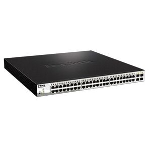 D-Link DGS-1210-52MPP / E2A,  PROJ L2 Smart Switch with 48 10 / 100 / 1000Base-T ports and 4 1000Base-X SFP ports  (48 PoE ports 802.3af / 802.3at  (30 W),  PoE Budget 740 W).16K Mac address,  802.3x Flow Control
