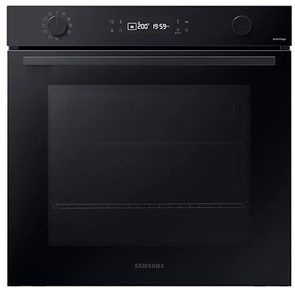 59.8 x 59.6 x 57 мм,  Приложение SmartThings Cooking,  76 л,  2 стекло,  сенсорное управление,  телескоп,  гриль,  каталитическая очистка,  защита от детей,  таймер, конвекция,  функция пара,  черный цвет