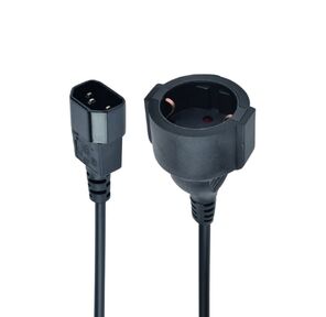 Кабель Удлинительный кабель питания  Gembird / Cablexpert , C14 - евро-розетка ,  PC-SFC14M-01