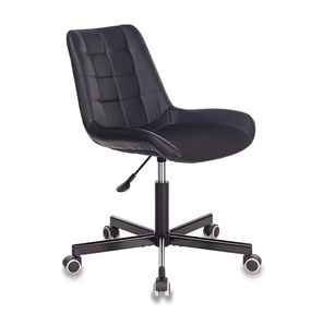 Кресло Бюрократ CH-350M / BLACK без подлокотников черный искусст.кожа / ткань крестовина хром