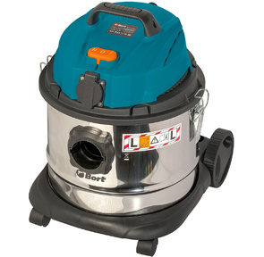 Bort Пылесос для сухой и влажной уборки BSS-1215 {бак 15 л; 1200 Вт;  шланг 2 м; всасывание 260 Вт; Уровень шума 78 дБ; Вес 5, 6 кг; Напряжение 220 В; аксессуаров 11 шт,  гарантия 2 г} [93417784]