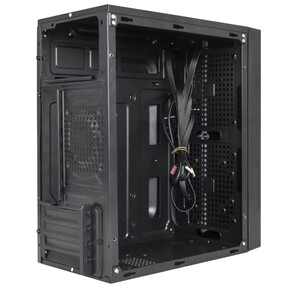 Exegate EX283754RUS Корпус Minitower ExeGate mEVO-9301-RGB  (mATX,  без БП,  с окном,  2*USB+1*USB3.0,  HD аудио,  черный с RGB подсветкой)