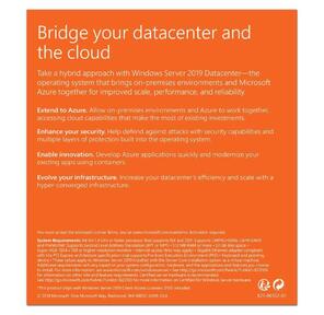 Microsoft Windows Server Datacenter 2019 Rus 64bit DVD DSP OEI 24 Core  (P71-09051)