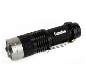 Camelion LED5135   (фонарь,  черный,   LED XPE,  ZOOM,  3 реж 1XLR6 в компл.,  алюм., откр. блистер)