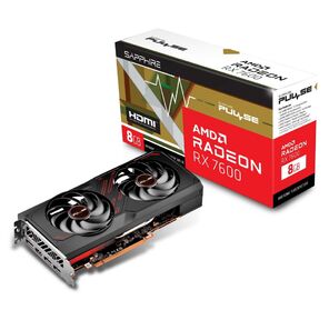 Видеокарта Sapphire PCI-E 4.0 11324-01-20G PULSE RX 7600 GAMING AMD Radeon RX 7600 8192Mb 128 GDDR6 2355 / 17500 HDMIx1 DPx3 HDCP Ret