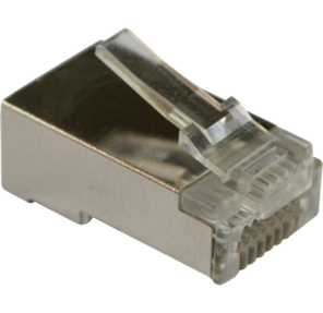 Коннектор RJ45 тип EZ,  8P8C,  STP,  Cat.5e,  универсальный,  со вставкой,  покрытие 50 микрон, 100 шт.