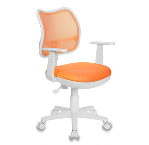 Кресло Бюрократ Ch-W797 OR TW-96-1,  белый пластик,  спинка оранжевая сетка,  сиденье цвет оранжевый