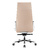 Кресло руководителя Бюрократ _JONS / BEIGE бежевый кожа крестовина алюминий