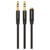 Переходник-разветвитель Vention гибкий Jack 3.5 mm F 4 pin / Jack 3.5 mm M x 2 - 1м