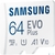 Флеш карта microSD 64GB SAMSUNG EVO PLUS microSDXC Class 10,  UHS-I,   (SD адаптер) 130MB / s