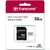 Флеш карта microSD 32GB Transcend microSDHC Class 10 UHS-1 U1,   (SD адаптер),  TLC